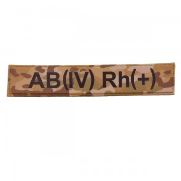 Военный шеврон группа крови AB(IV) Rh(+), MultiCam