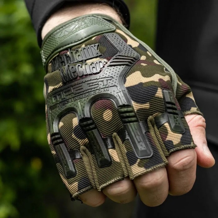 Перчатки тактические безпалые Mechanix M-Pact Gloves Woodland, Вудленд Перчатки тактические безпалые Mechanix M-Pact Gloves Woodland, Вудленд