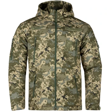 Куртка зимова Vik-Tailor SoftShell Max-Heat ММ-14 (піксель ЗСУ), пиксель