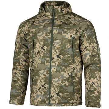 Куртка зимова Vik-Tailor SoftShell Max-Heat ММ-14 (піксель ЗСУ), пиксель