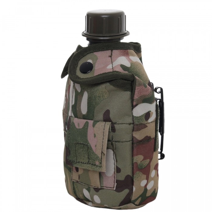 Фляга пластиковая US 1L с котелком Multicam Фляга пластиковая US 1L с котелком Multicam