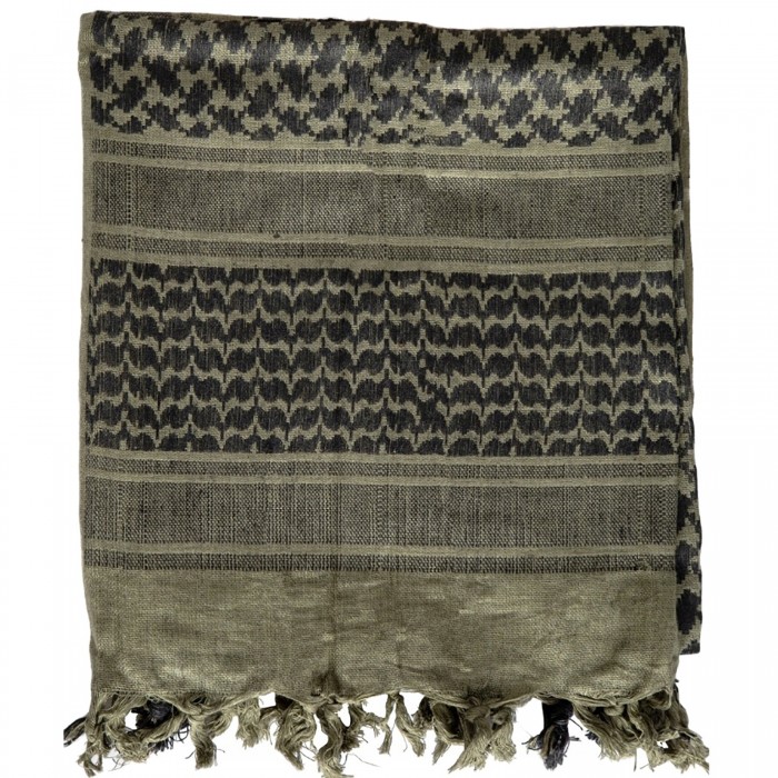Шарф арафатка (Шемаг) SHEMAGH SCARF 110X110CM KHAKI/BLACK Олива/Черный Шарф арафатка (Шемаг) SHEMAGH SCARF 110X110CM KHAKI/BLACK Олива/Черный
