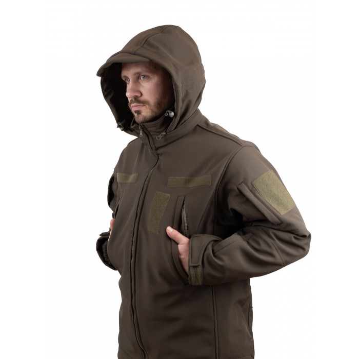 Куртка Vik-Tailor с флисовой кофтой Softshell, Dark olive Куртка Vik-Tailor с флисовой кофтой Softshell, Dark olive