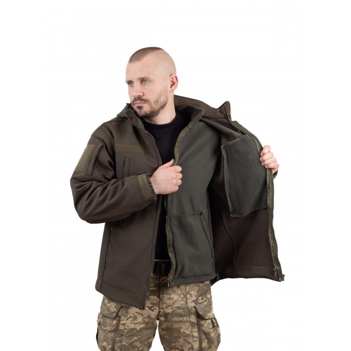 Куртка Vik-Tailor с флисовой кофтой Softshell, Dark olive Куртка Vik-Tailor с флисовой кофтой Softshell, Dark olive