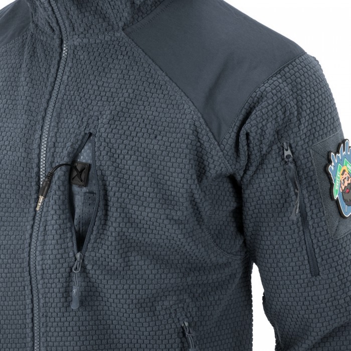 Кофта флісова Helikon-Tex Alpha Hoodie Jacket Grid Fleece Shadow Grey, Сірий Кофта флісова Helikon-Tex Alpha Hoodie Jacket Grid Fleece Shadow Grey, Сірий