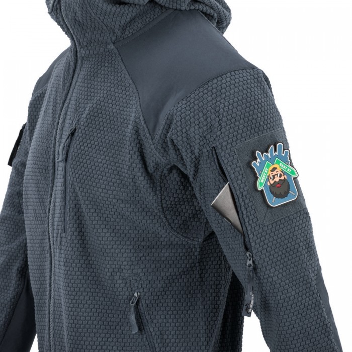 Кофта флісова Helikon-Tex Alpha Hoodie Jacket Grid Fleece Shadow Grey, Сірий Кофта флісова Helikon-Tex Alpha Hoodie Jacket Grid Fleece Shadow Grey, Сірий