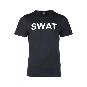 Футболка Mil-Tec с принтом "SWAT" Черная, Black, XXL