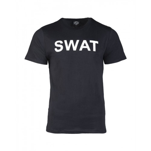 Футболка Mil-Tec з принтом "SWAT" Чорна, Black