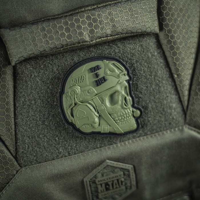 M-Tac нашивка War is Hell 3D PVC Olive M-Tac нашивка War is Hell 3D PVC Olive