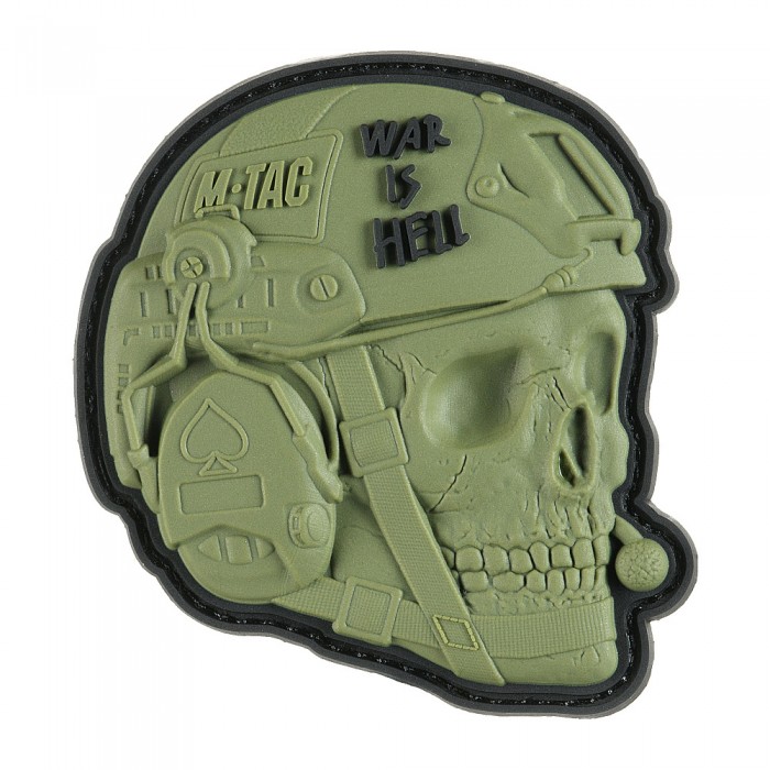 M-Tac нашивка War is Hell 3D PVC Olive M-Tac нашивка War is Hell 3D PVC Olive