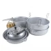 Набір посуду туристичний MIL-TEC Cook Set з пальником Сріблястий