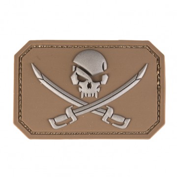 Шеврон MIL-TEC «Skull with Swords» PVC Coyote