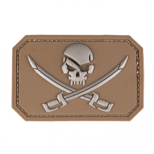 Шеврон MIL-TEC «Skull with Swords» PVC Coyote