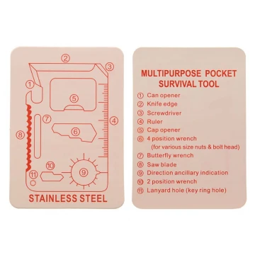 Карта-мультитул Survival Tool Card with Pouch Срібляста