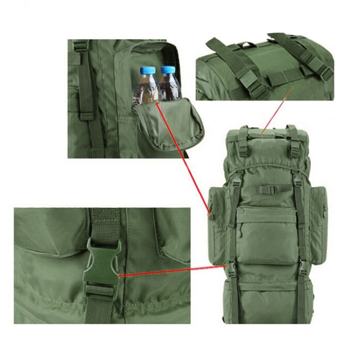Рюкзак польовий з рамою 75L Olive Рюкзак польовий з рамою 75L Olive