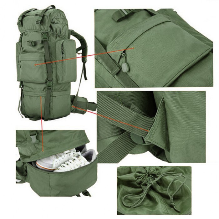 Рюкзак польовий з рамою 75L Olive Рюкзак польовий з рамою 75L Olive