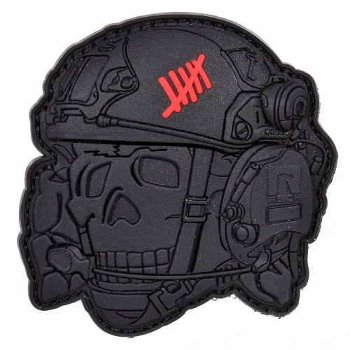 R3ICH нашивка Operator Skull 3D Black