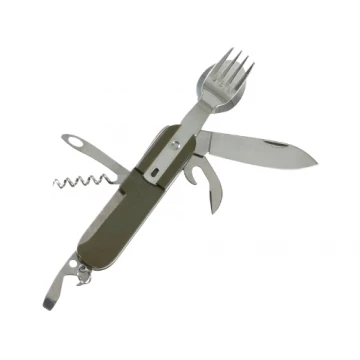 Карманный столовый набор Pocket Knife, fork and spoon OD green