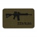 M-Tac нашивка AR-15.223/5,56 Laser Cut Ranger Green/Black