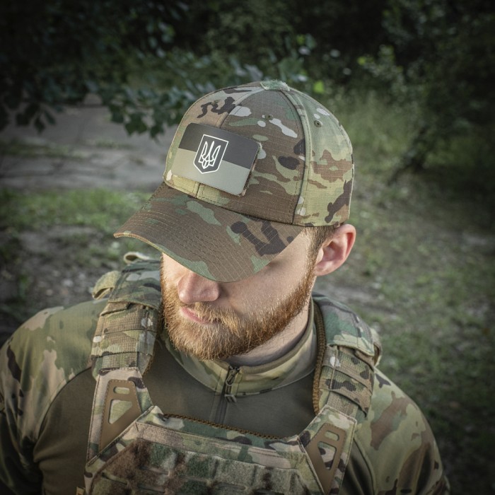 M-Tac нашивка прапор України з гербом (80х50 мм) Olive/GID M-Tac нашивка прапор України з гербом (80х50 мм) Olive/GID