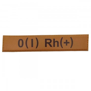 Військовий шеврон група крові O(I) Rh(+), Coyote