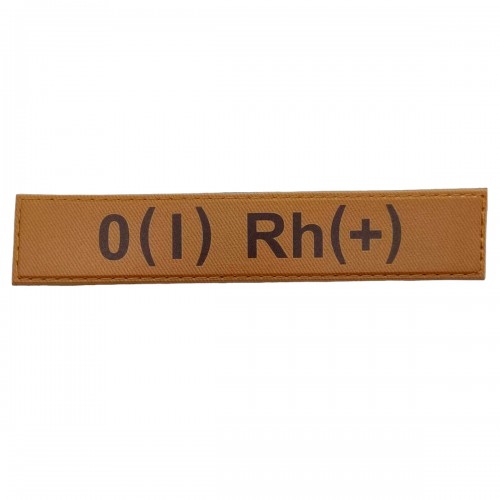 Военный шеврон группа крови O(I) Rh(+), Coyote