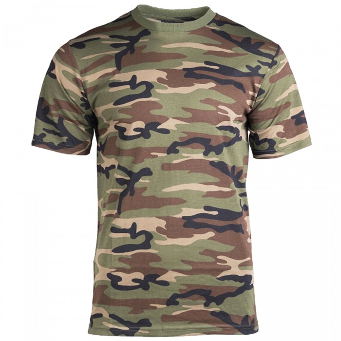 Футболка камуфляжная MIL-TEC T-Shirt Woodland, 3XL Футболка камуфляжная MIL-TEC T-Shirt Woodland, 3XL