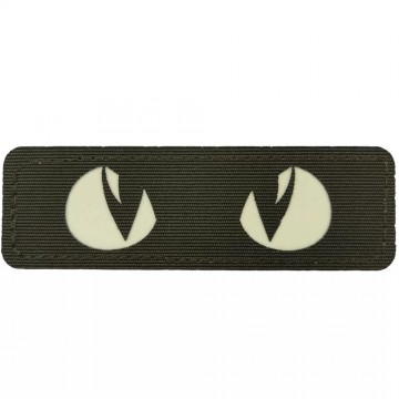 Нашивка светящихся Cat Eyes Laser Cut темное олива, Dark olive