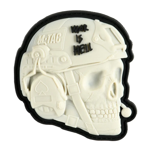 M-Tac нашивка War is Hell 3D PVC White