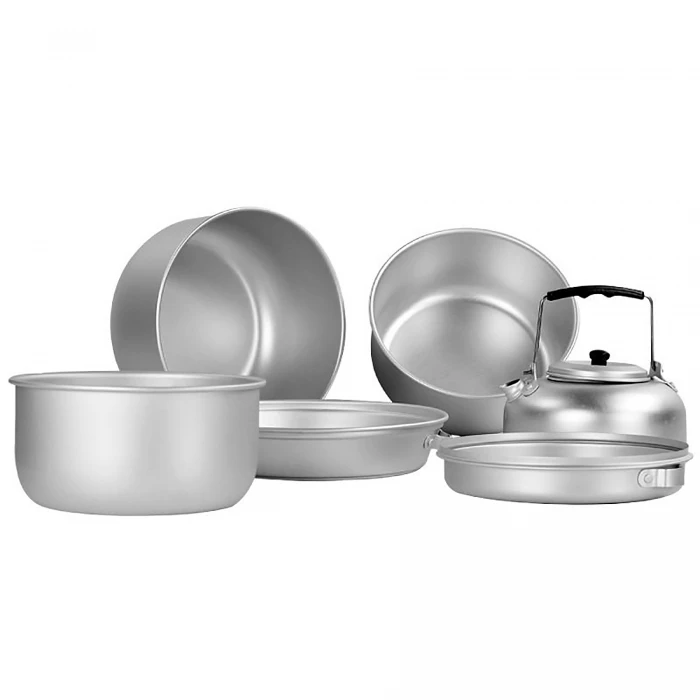 Набор посуды туристический MIL-TEC Alu Cook-Set Серебристый Набор посуды туристический MIL-TEC Alu Cook-Set Серебристый