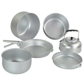 Набір посуду туристичний MIL-TEC Alu Cook-Set Сріблястий