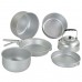 Набір посуду туристичний MIL-TEC Alu Cook-Set Сріблястий