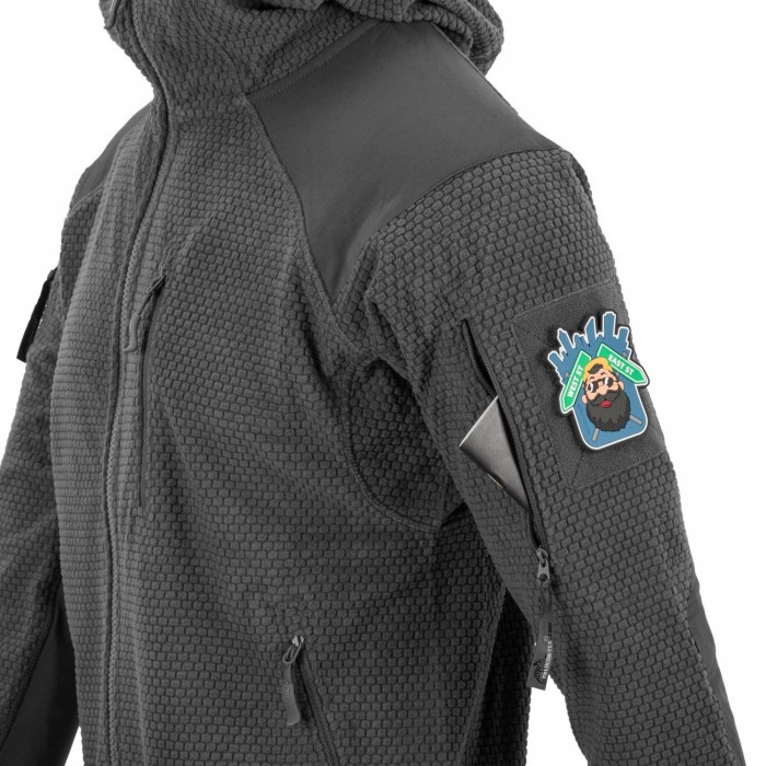 Кофта флісова Helikon-Tex Alpha Hoodie Jacket Grid Fleece, Black Кофта флісова Helikon-Tex Alpha Hoodie Jacket Grid Fleece, Black