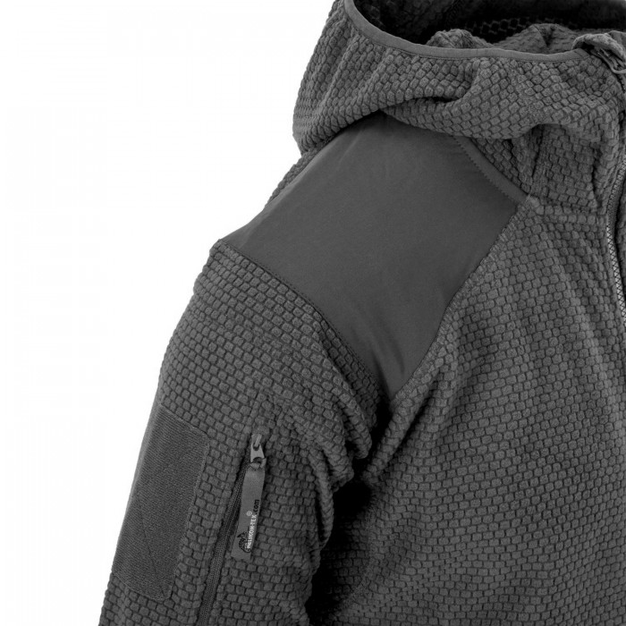 Кофта флісова Helikon-Tex Alpha Hoodie Jacket Grid Fleece, Black Кофта флісова Helikon-Tex Alpha Hoodie Jacket Grid Fleece, Black