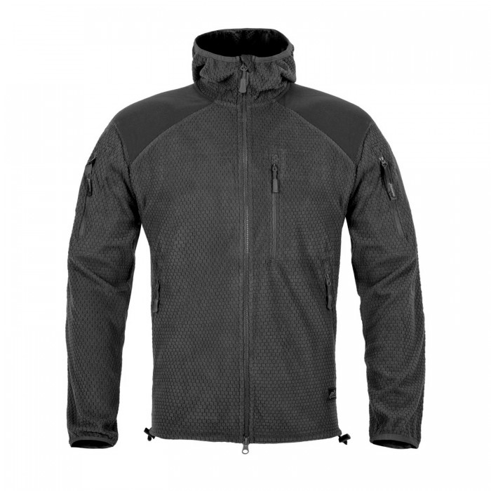 Кофта флісова Helikon-Tex Alpha Hoodie Jacket Grid Fleece, Black Кофта флісова Helikon-Tex Alpha Hoodie Jacket Grid Fleece, Black