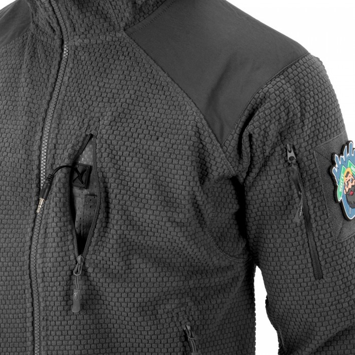 Кофта флісова Helikon-Tex Alpha Hoodie Jacket Grid Fleece, Black Кофта флісова Helikon-Tex Alpha Hoodie Jacket Grid Fleece, Black