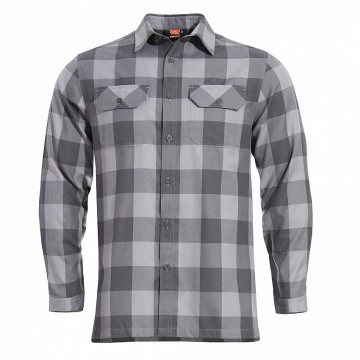 Рубашка Pentagon Drifter Flannel клетка черно-серая, 3XL
