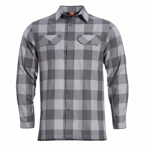 Сорочка Pentagon Drifter Flannel клітинка чорно-сіра, 3XL