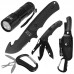 Туристичний набір ножів MFH Knife Set with LED , Black