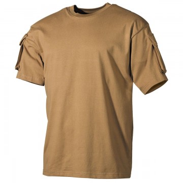 Футболка T-shirt MFH з кишенями Coyote
