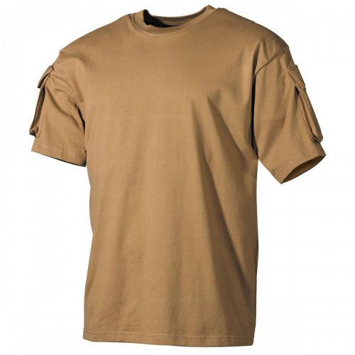 Футболка T-shirt MFH с карманами Coyote