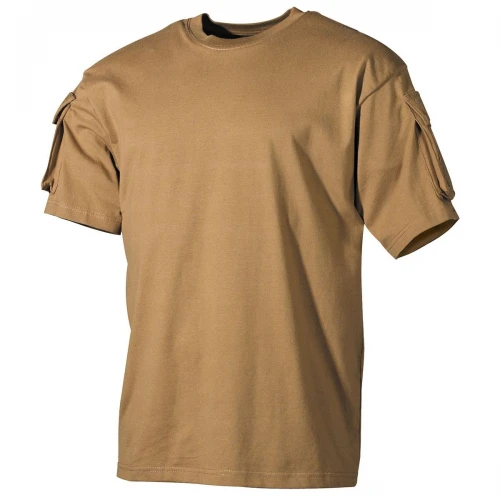 Футболка T-shirt MFH з кишенями Coyote