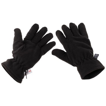 Рукавиці флісові MFH Fleece Thinsulate Чорні, Black