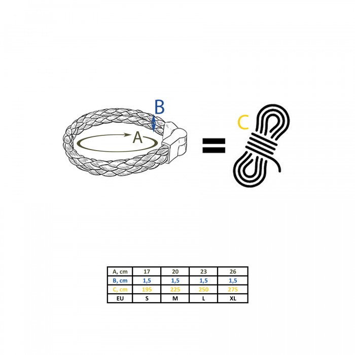 Браслет з паракорду MIL-TEC Paracord 22mm Чорний Браслет з паракорду MIL-TEC Paracord 22mm Чорний