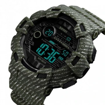 Тактические часы Skmei 1472 Olive Camo Stripes