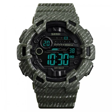 Тактические часы Skmei 1472 Olive Camo Stripes