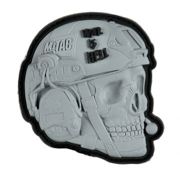M-Tac нашивка War is Hell 3D PVC Grey