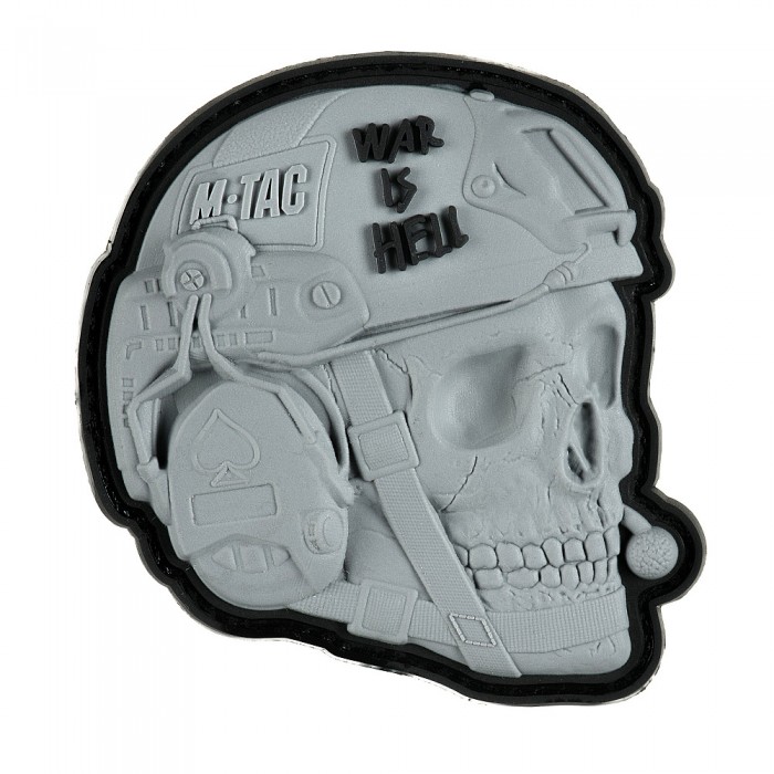 M-Tac нашивка War is Hell 3D PVC Grey M-Tac нашивка War is Hell 3D PVC Grey