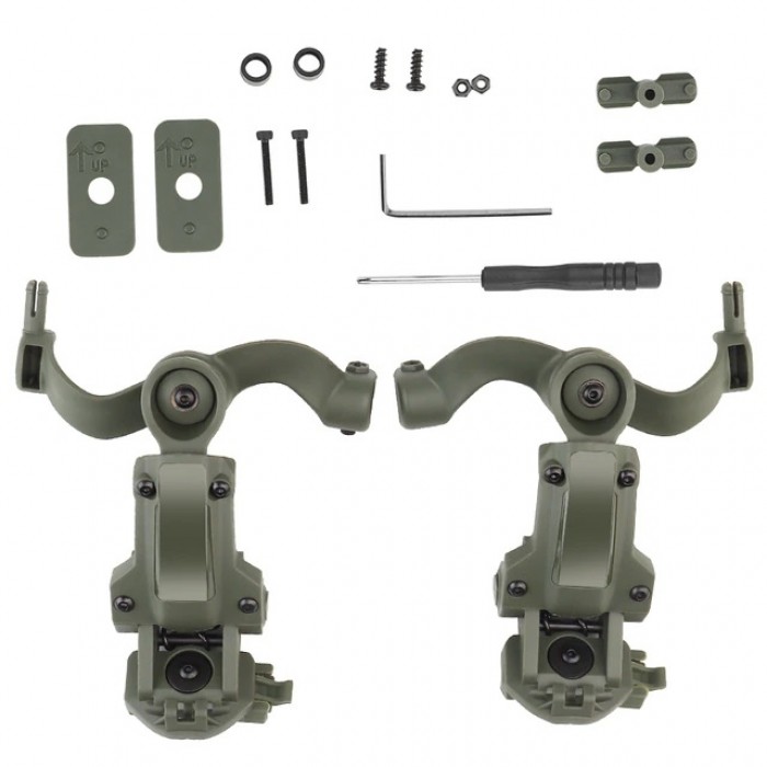 Адаптер для навушників Helmet Rail Adapter Olive Адаптер для навушників Helmet Rail Adapter Olive