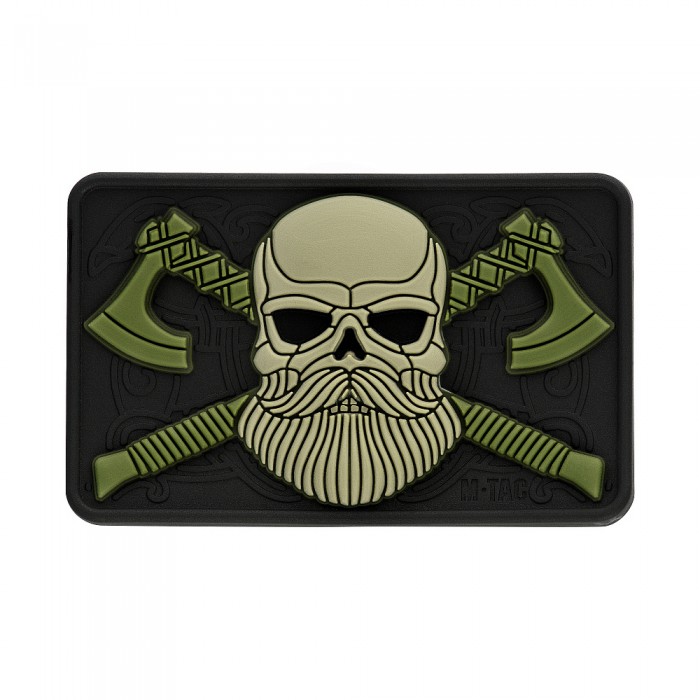 M-Tac нашивка Bearded Skull 3D PVC Black/Olive M-Tac нашивка Bearded Skull 3D PVC Black/Olive
